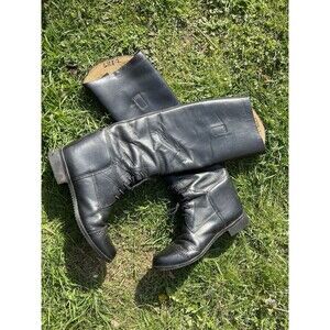 Amazonas Riding Boots Womens Size 5.5 5 1/2 Equestrain Black Leather Tie